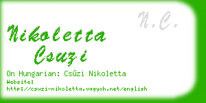 nikoletta csuzi business card