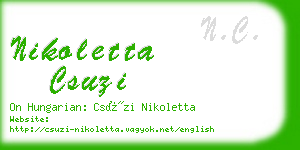 nikoletta csuzi business card